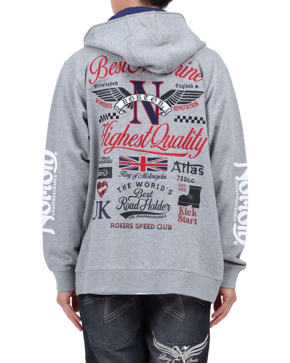 杢グレー：174cm62kg(Lサイズ着用)