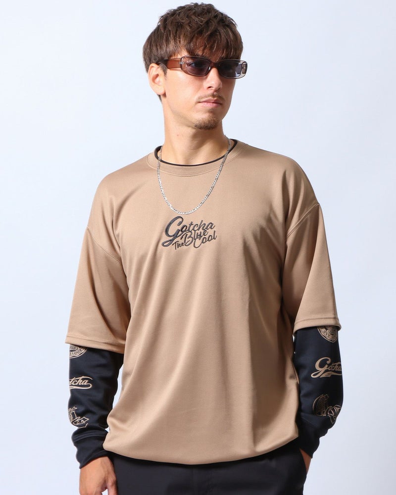 ベージュ：180cm/70kg(Lサイズ着用)