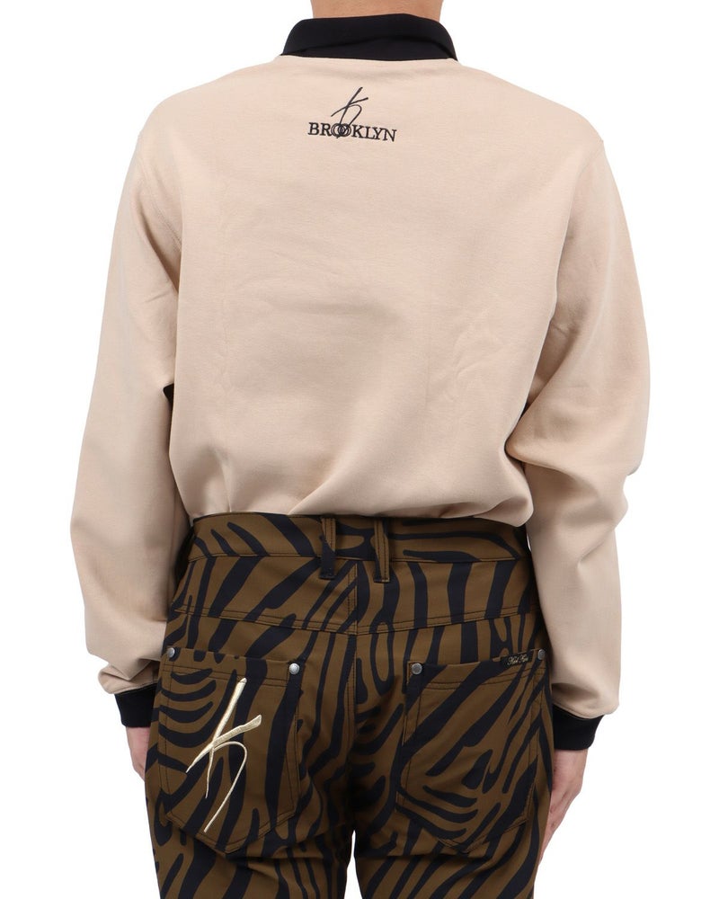 ベージュ：173cm63kg(Lサイズ着用)