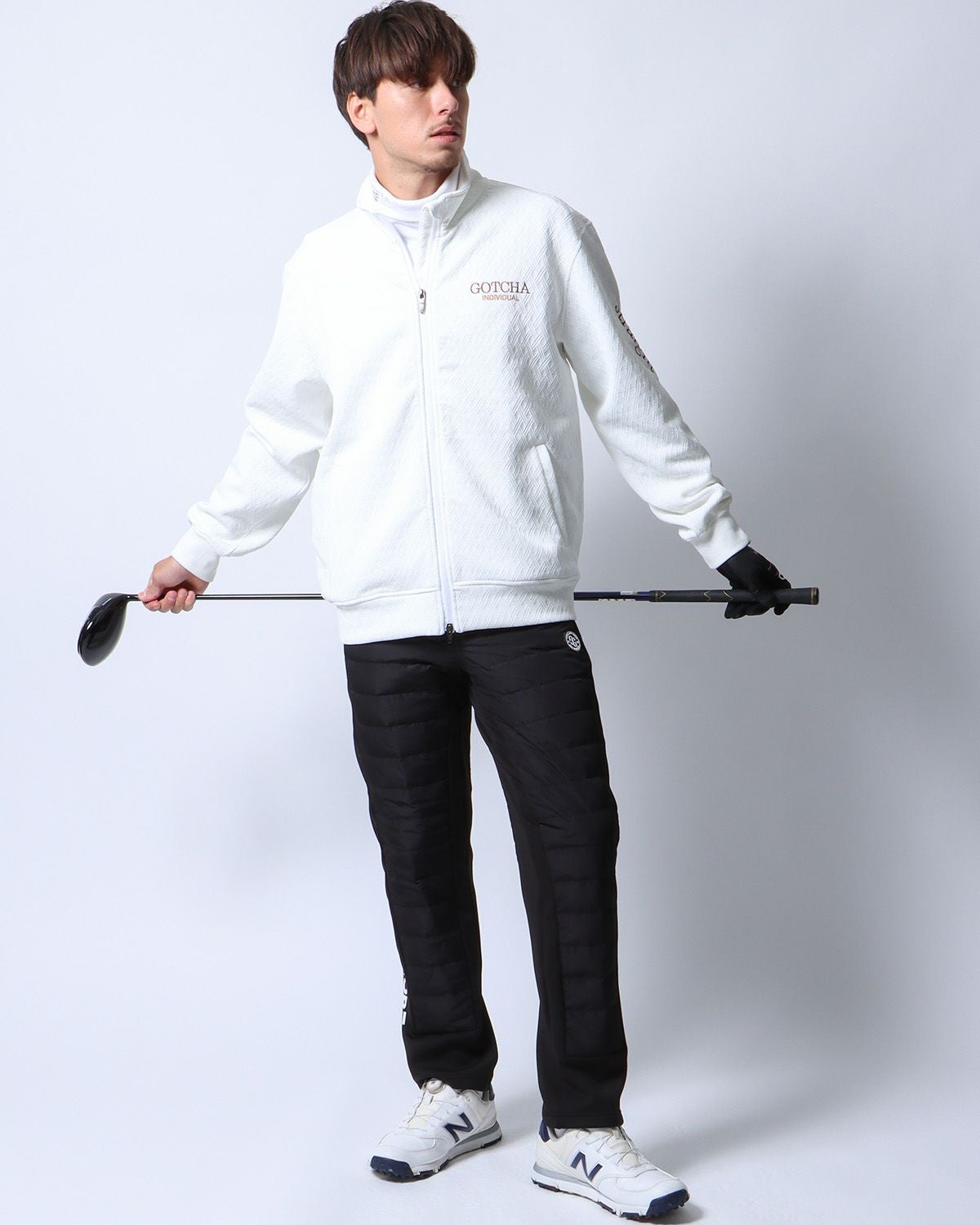 ホワイト：180cm/70kg(Lサイズ着用)