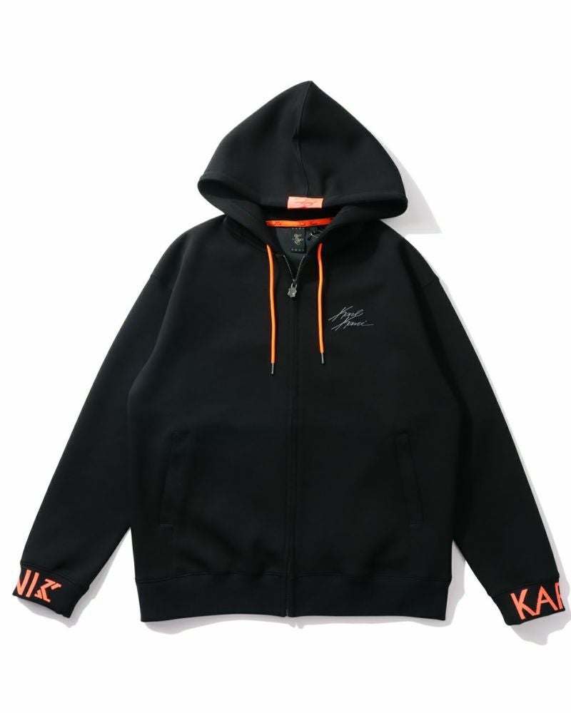 Karl Kani] ネオン ポイント ダンボールニット フルジップ パーカー