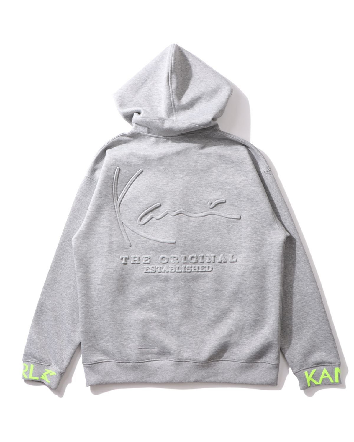 Karl Kani] ネオン ポイント ダンボールニット フルジップ パーカー