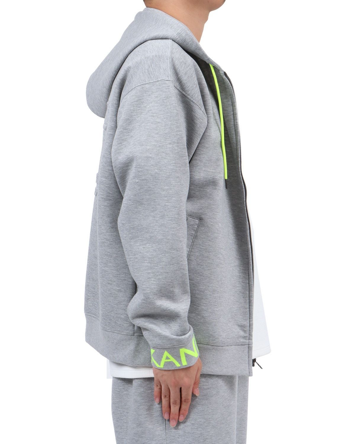 Karl Kani] ネオン ポイント ダンボールニット フルジップ パーカー