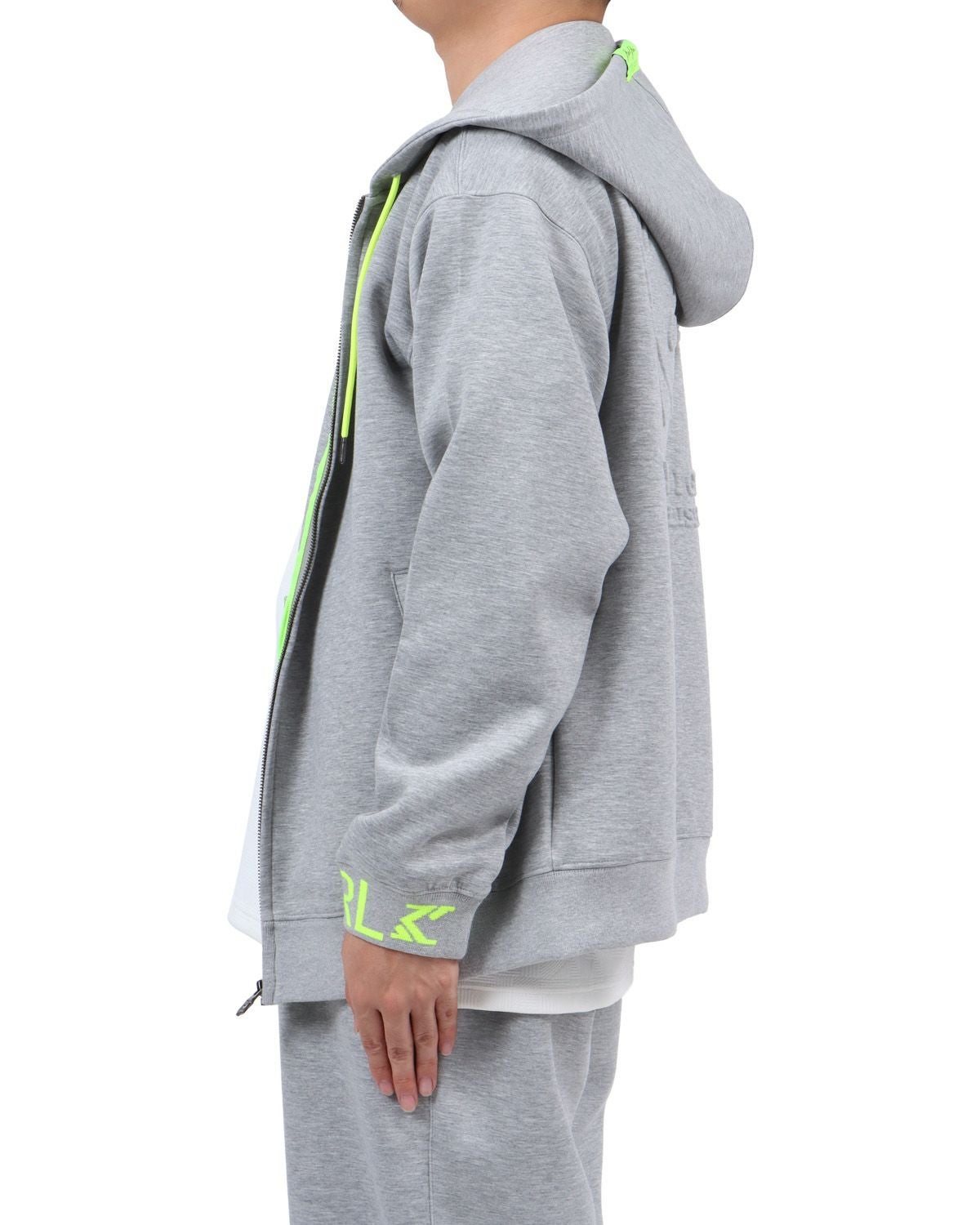 Karl Kani] ネオン ポイント ダンボールニット フルジップ パーカー