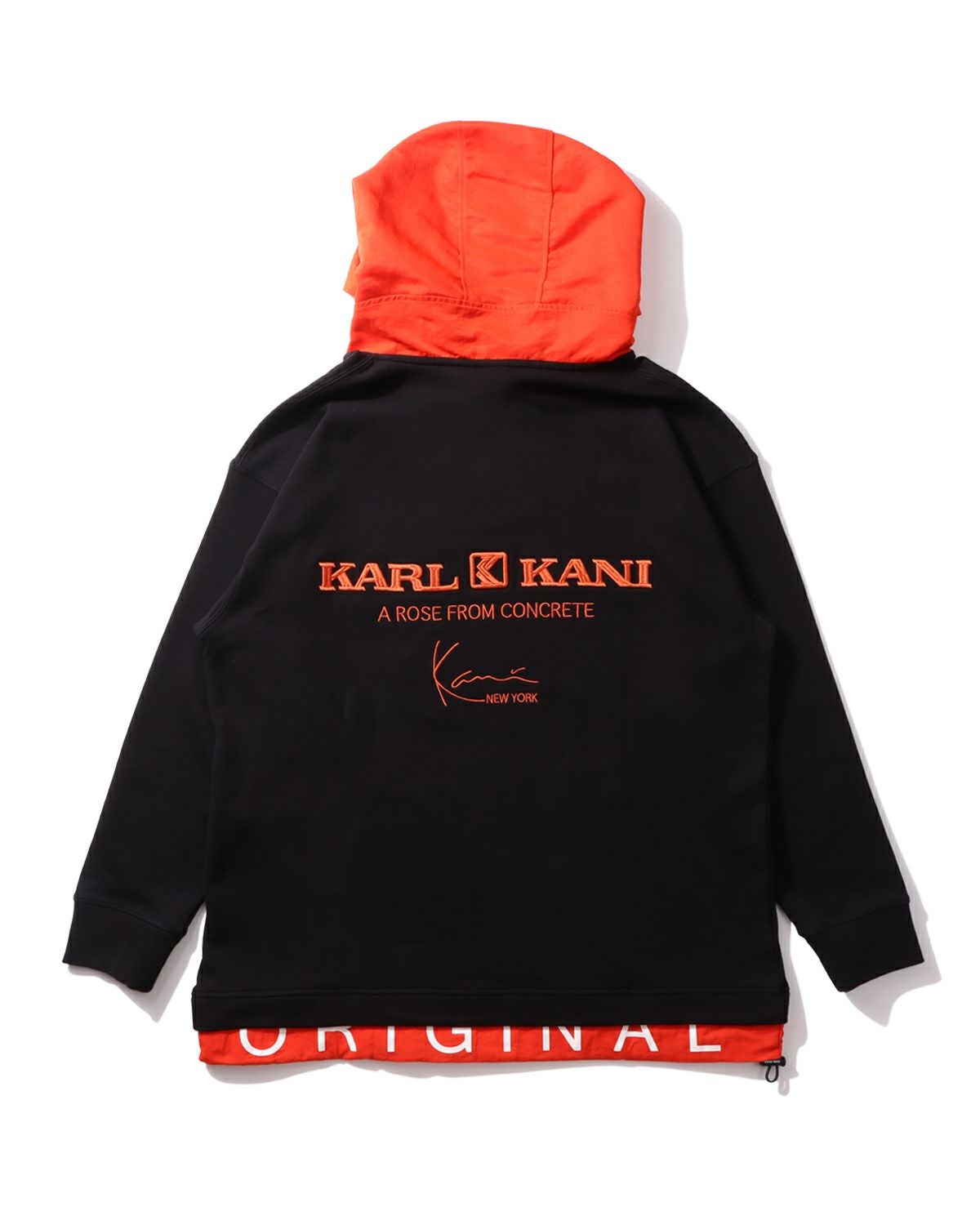Karl Kani] ドロップショルダー ナイロン フェイクレイヤード プル