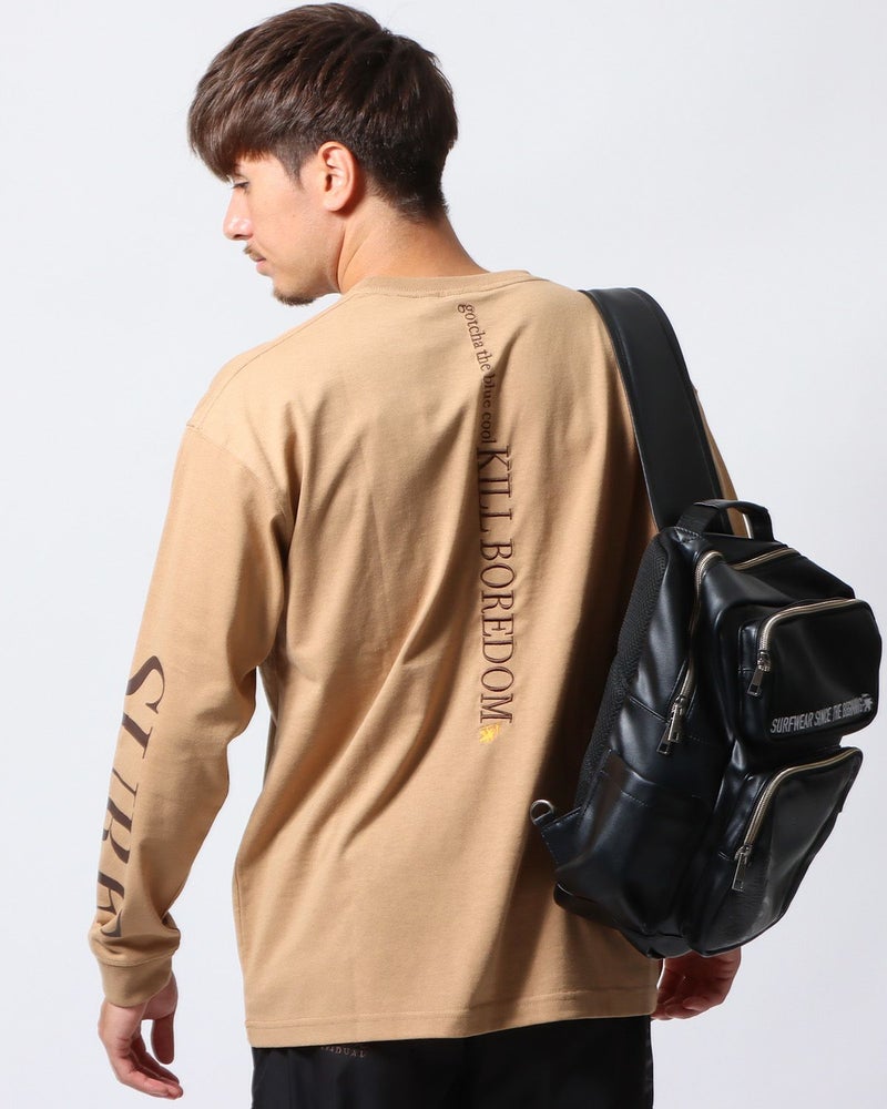 ベージュ：180cm/70kg(Lサイズ着用)