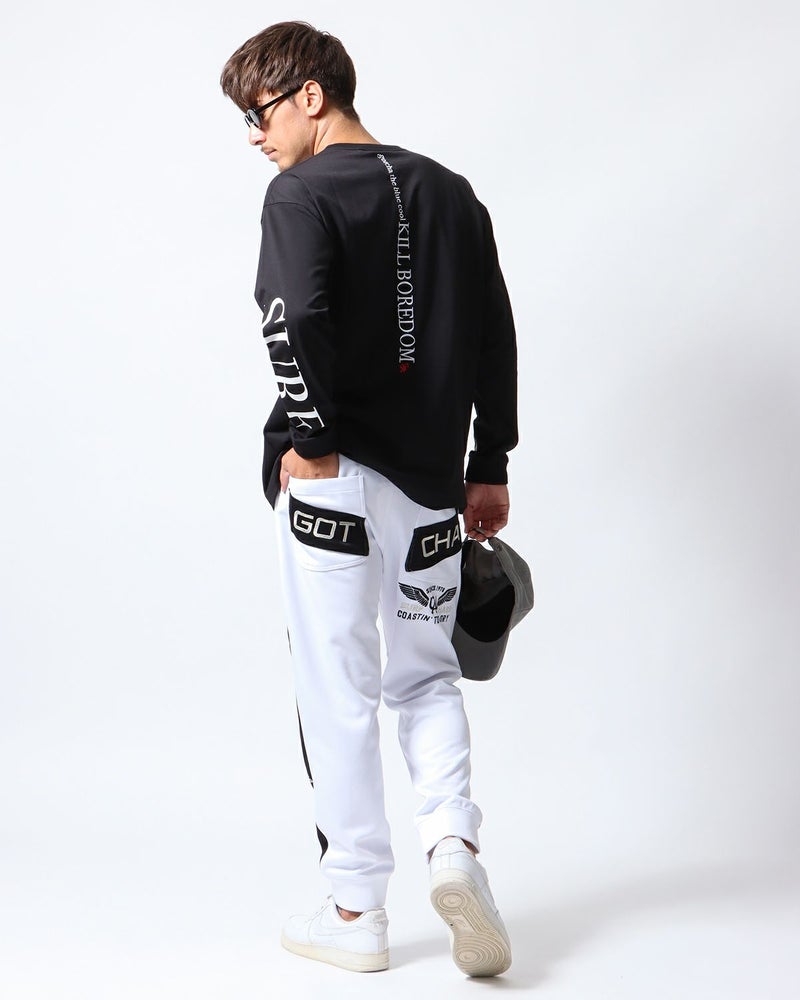 ブラック：180cm/70kg(Lサイズ着用)