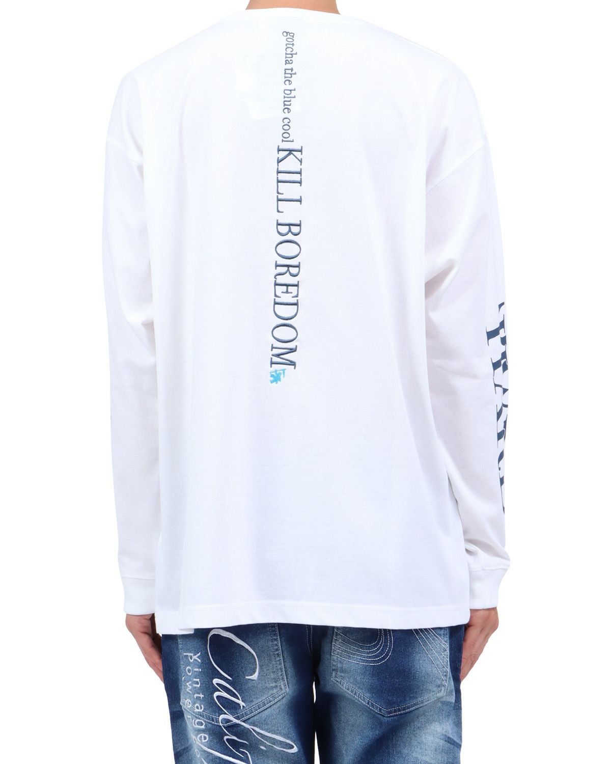 ホワイト：174cm62kg(Lサイズ着用)