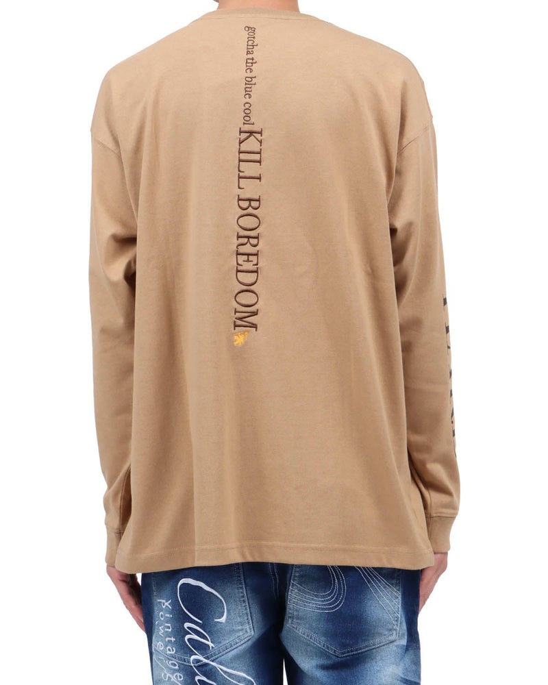 ベージュ：174cm62kg(Lサイズ着用)