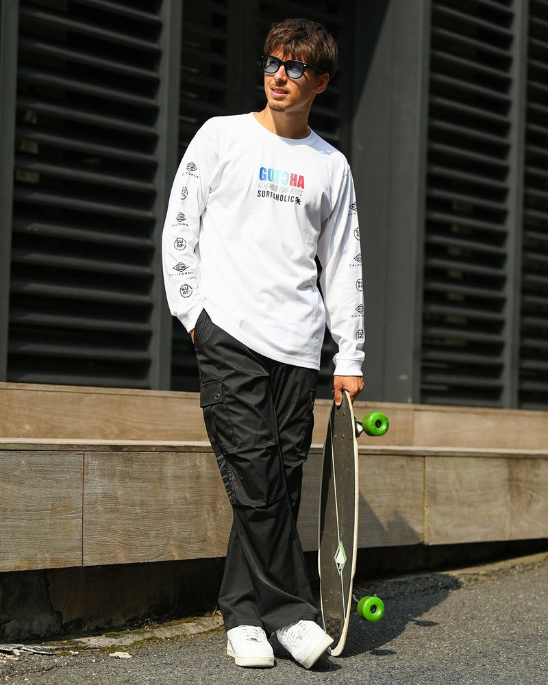 ホワイト：180cm/70kg(Lサイズ着用)