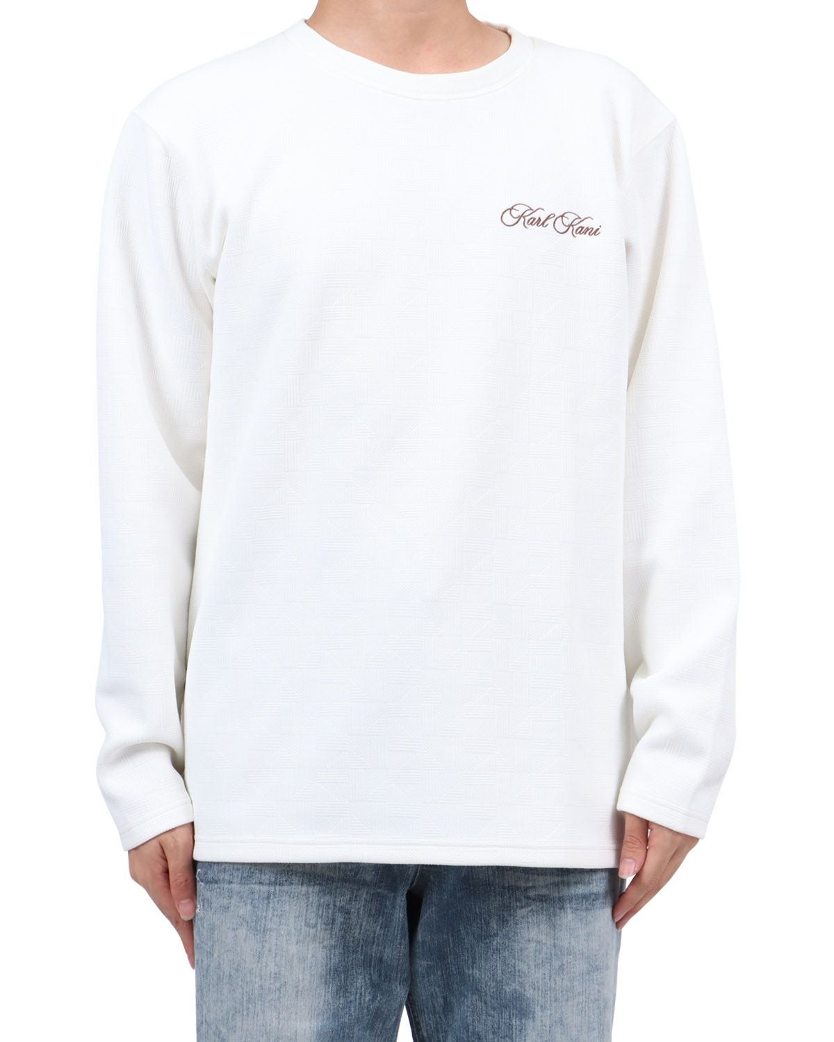 ホワイト：173cm63kg(Lサイズ着用)