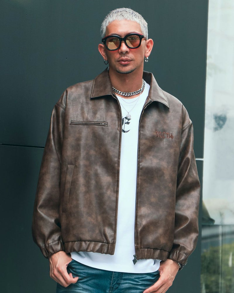 ブラウン:183cm(Lサイズ着用)