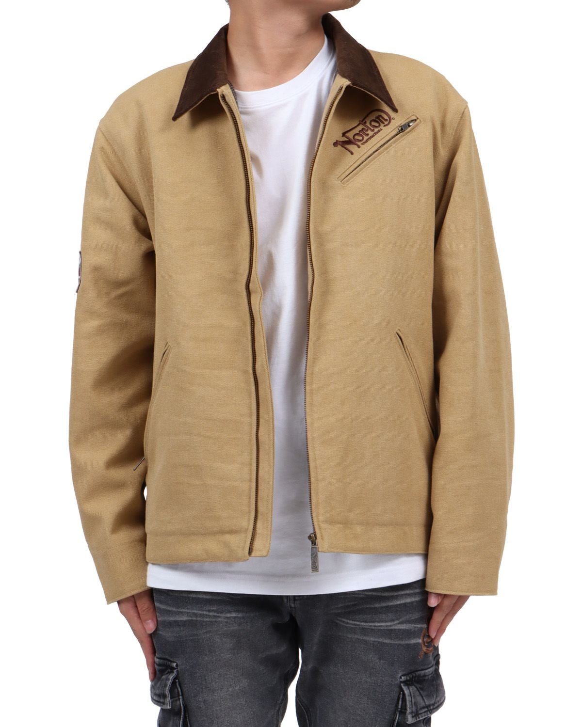 キャメル：173cm63kg(Lサイズ着用)