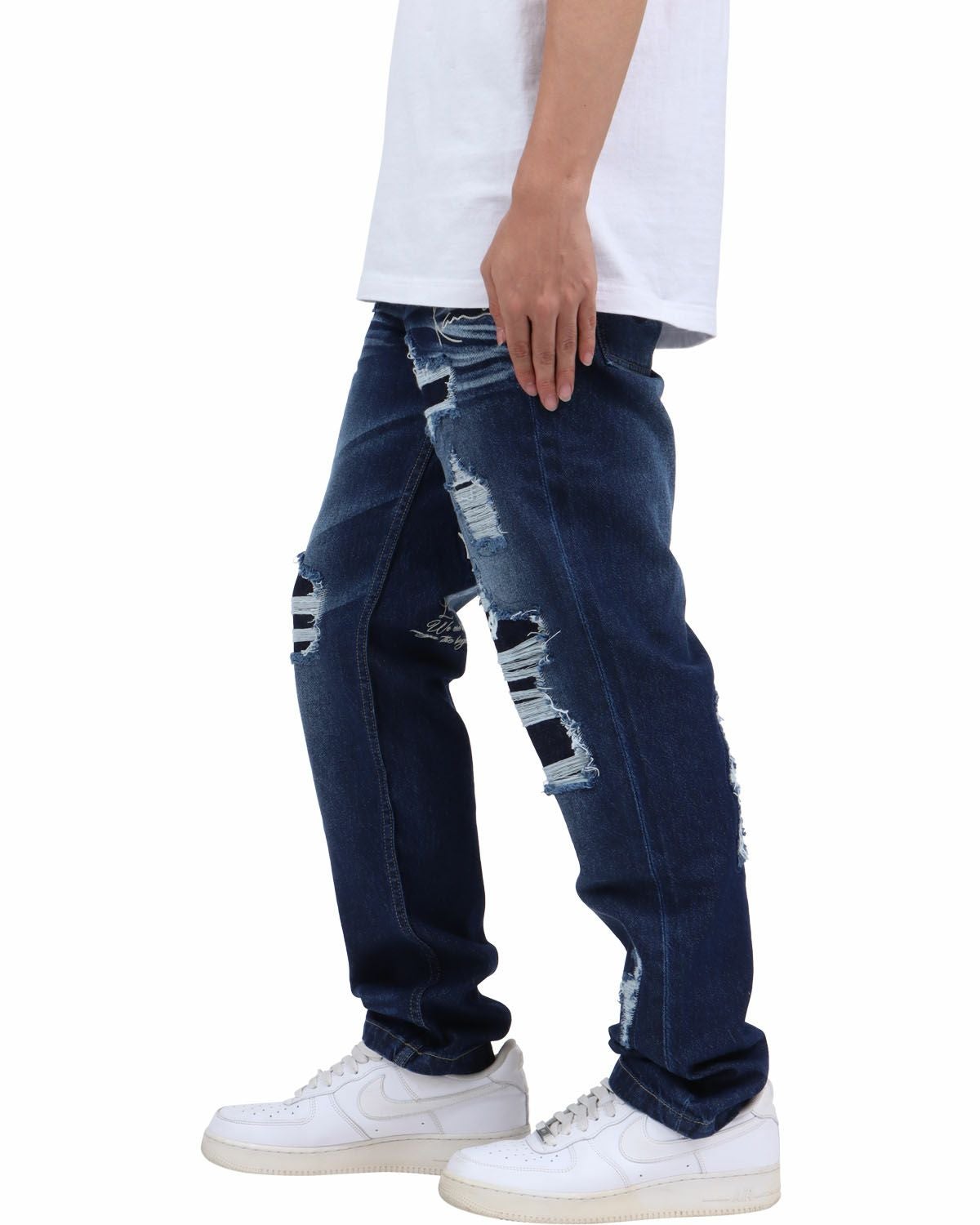 Karl Kani] ダメージ クロス ステッチ デニムパンツ | PEET ONLINE STORE