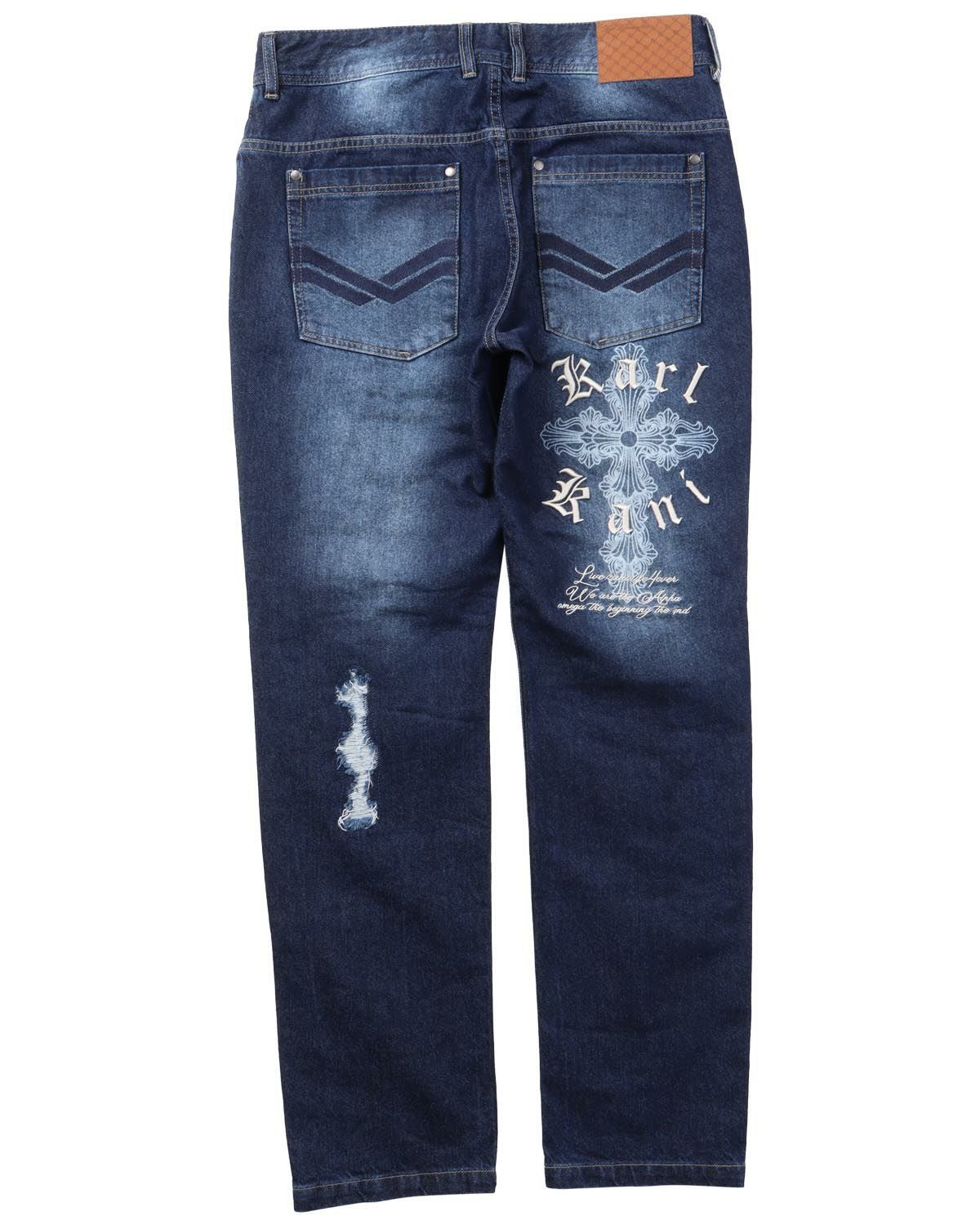 Karl Kani] ダメージ クロス ステッチ デニムパンツ | PEET ONLINE STORE