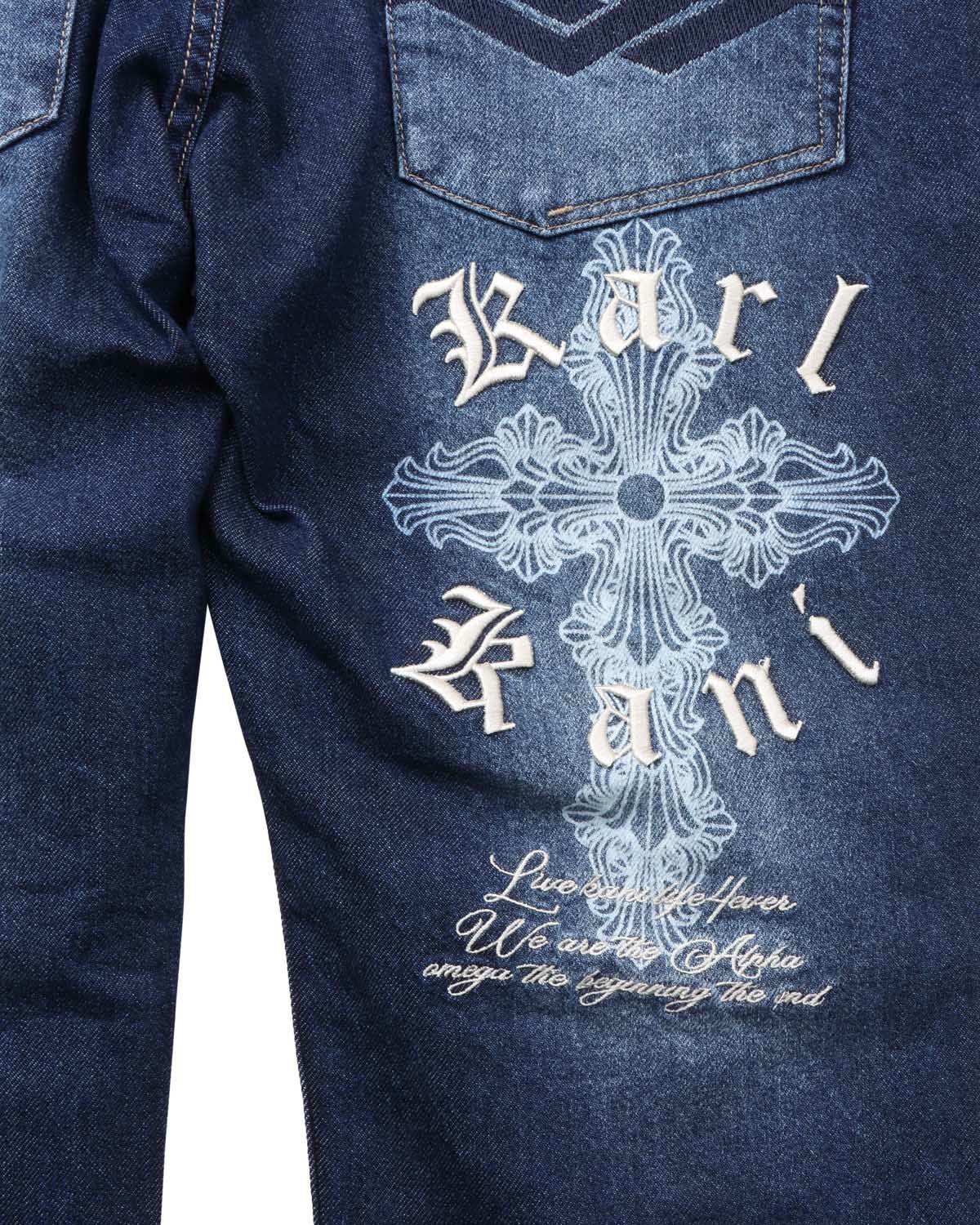 Karl Kani] ダメージ クロス ステッチ デニムパンツ | PEET ONLINE STORE