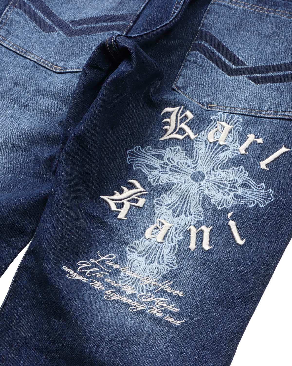 Karl Kani] ダメージ クロス ステッチ デニムパンツ | PEET ONLINE STORE