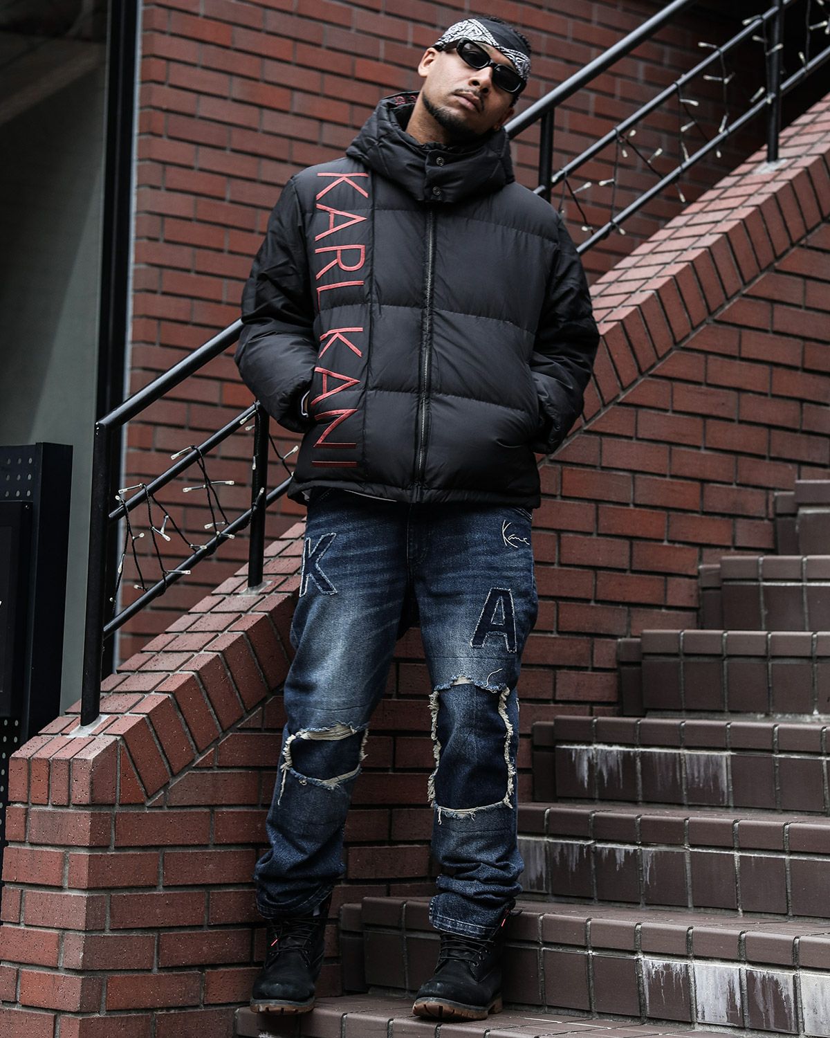 Karl Kani] パッチワーク ロゴ デニムパンツ | PEET ONLINE STORE