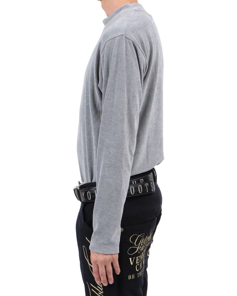 杢グレー：174cm62kg(Lサイズ着用)