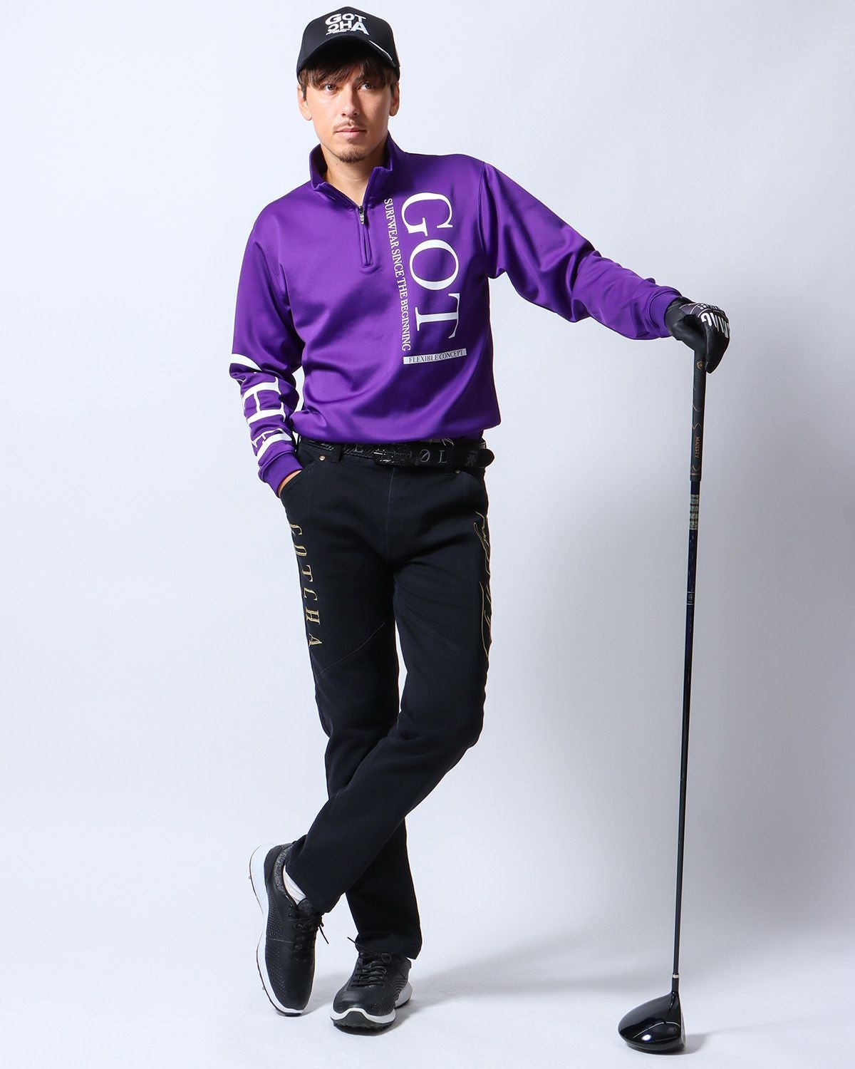 GOTCHA GOLF] ビッグ ロゴ ベーシック ハーフジップ ロンT | PEET