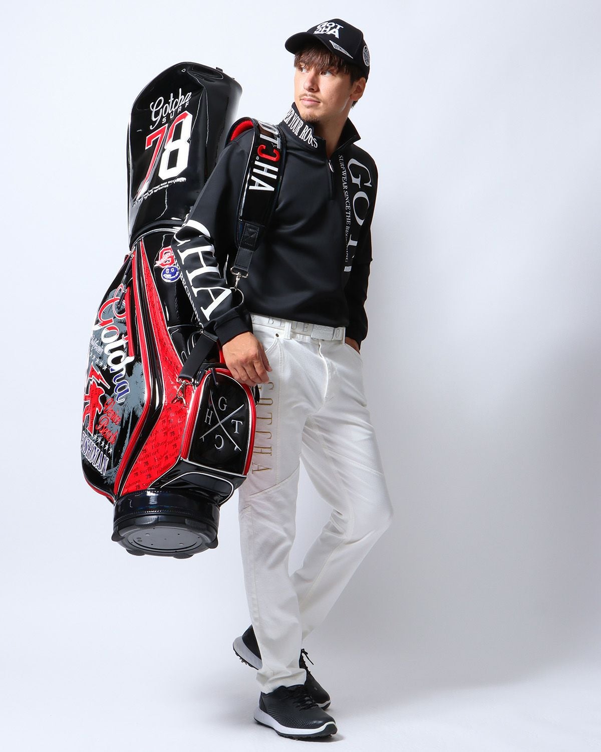 ブラック：180cm/70kg(Lサイズ着用)