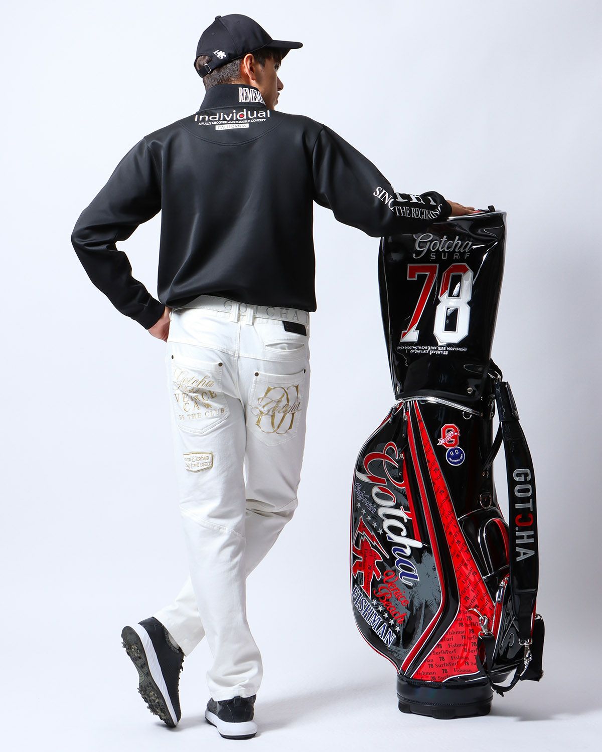 GOTCHA GOLF ガッチャゴルフ ジップ ポリエステル ジャケット L GOTCHA GOLF] バイカラー レイン ジャケット | PEET ONLINE STORE