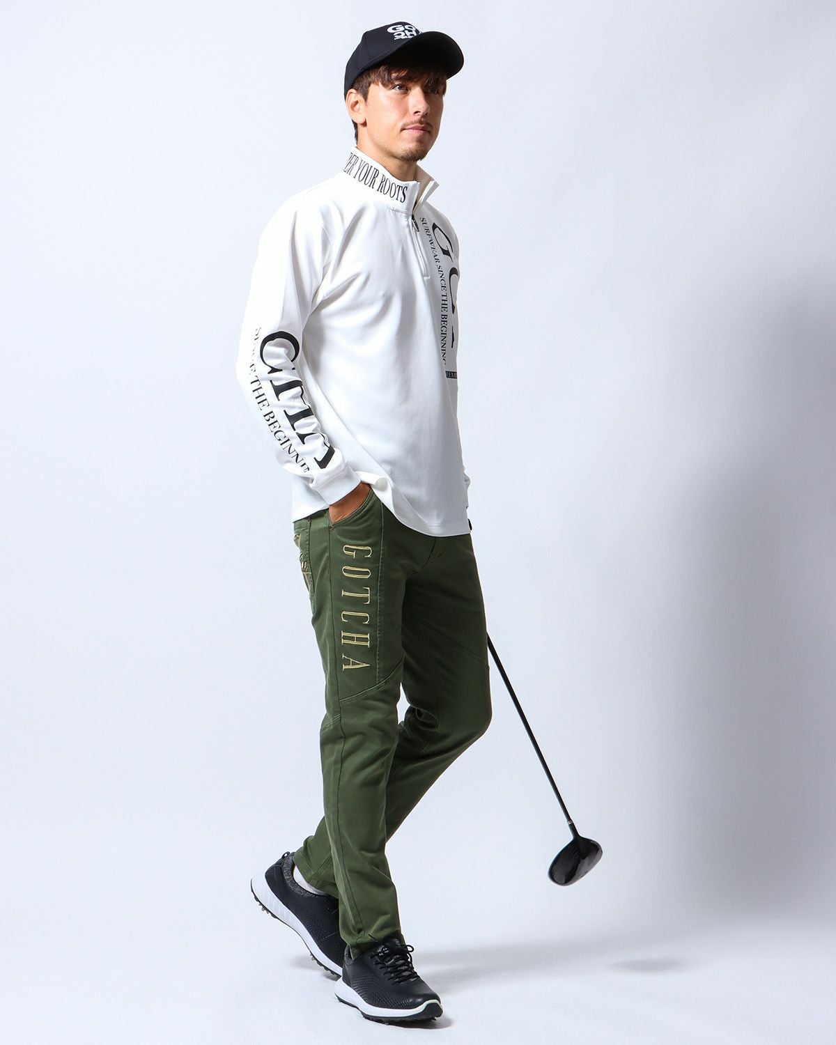 GOTCHA GOLF] ビッグ ロゴ ベーシック ハーフジップ ロンT | PEET