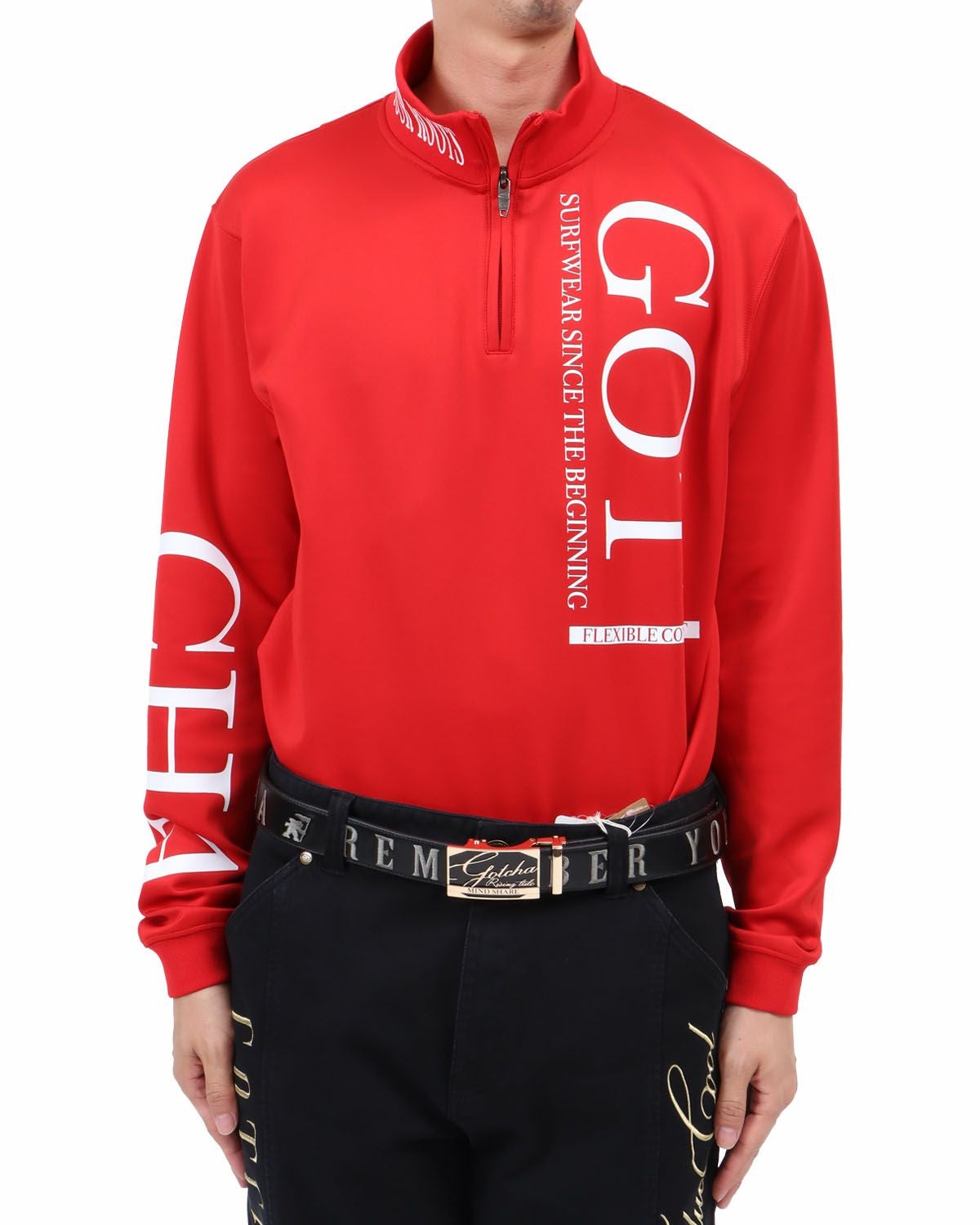 レッド：174cm62kg(Lサイズ着用)