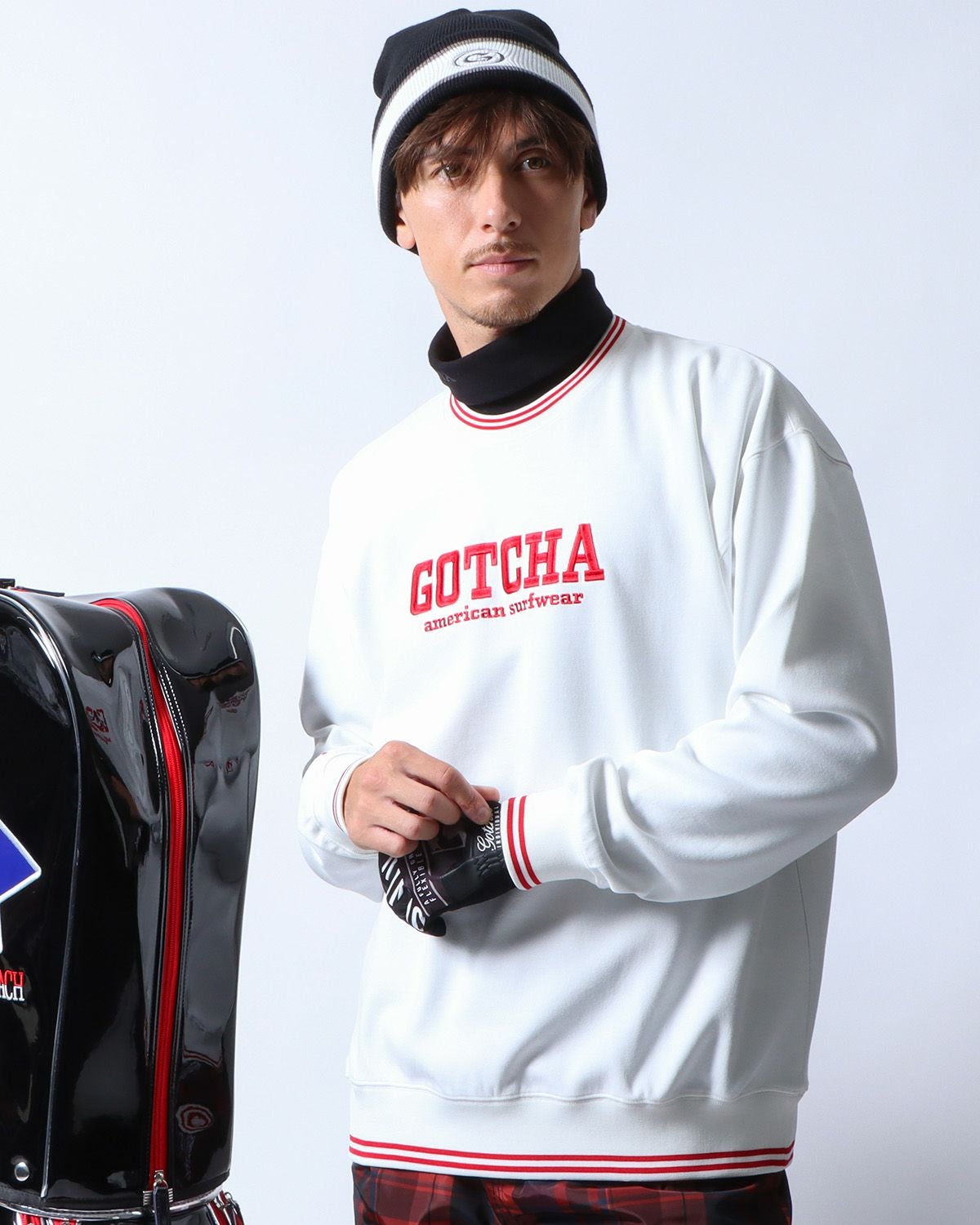 GOTCHA GOLF] UVカット 鹿の子 ダンボールニット トレーナー | PEET