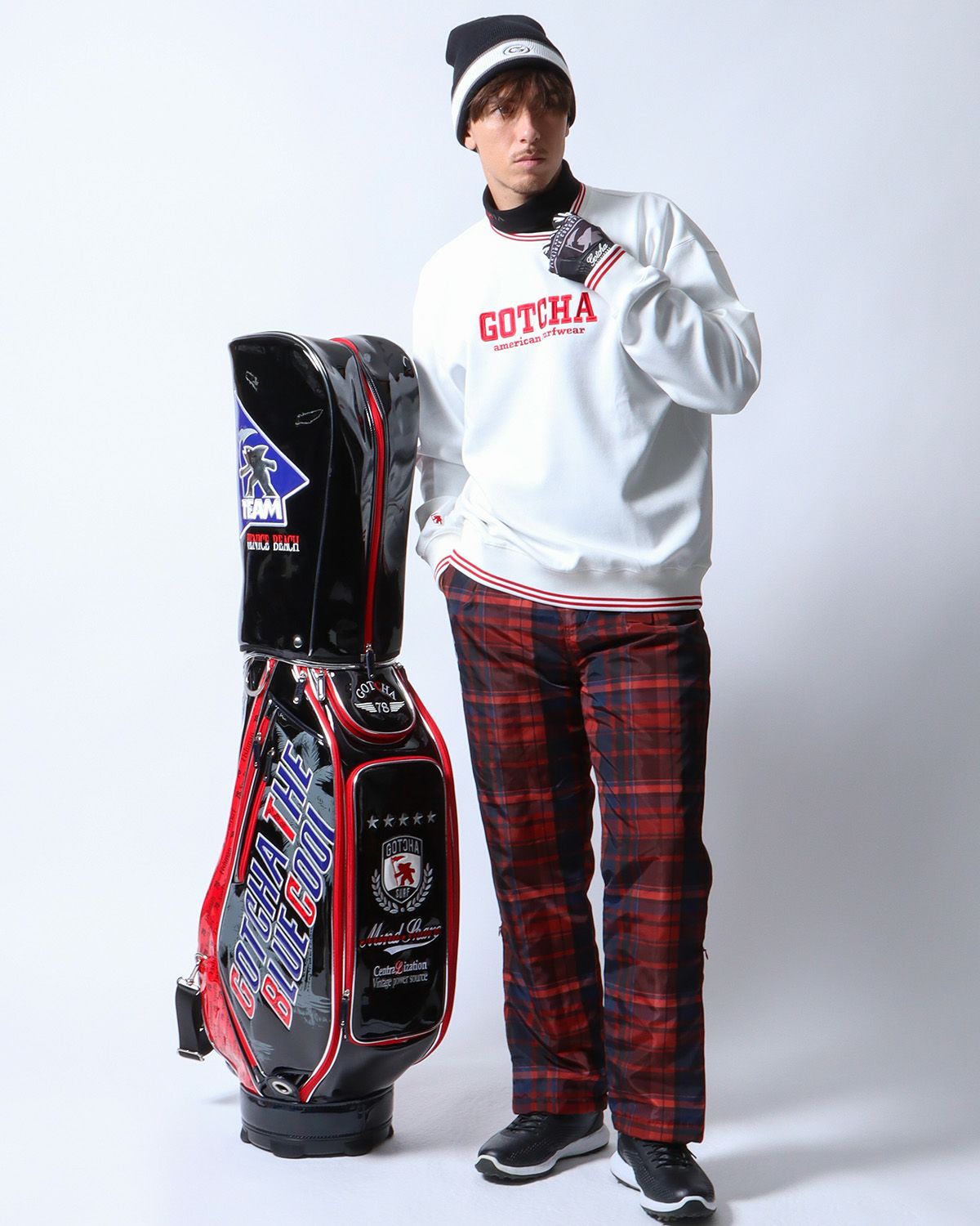 GOTCHA GOLF] UVカット 鹿の子 ダンボールニット トレーナー | PEET