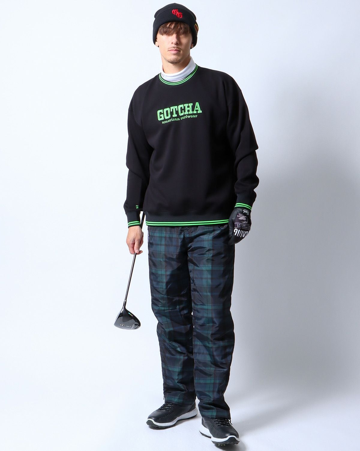 GOTCHA GOLF] UVカット 鹿の子 ダンボールニット トレーナー | PEET