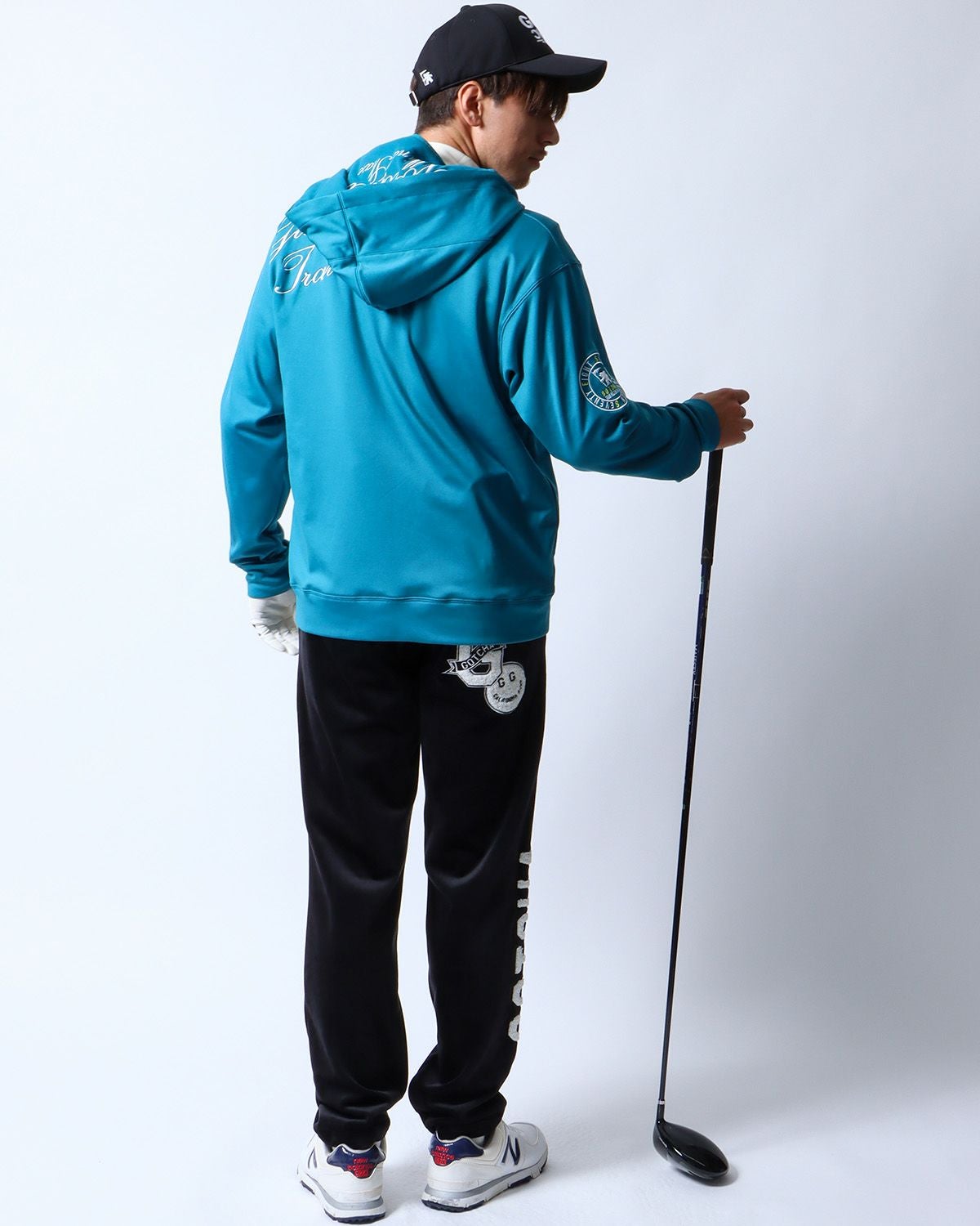 ガッチャゴルフ 裏起毛スウェットジャケット Sサイズ 黒 GOTCHA GOLF