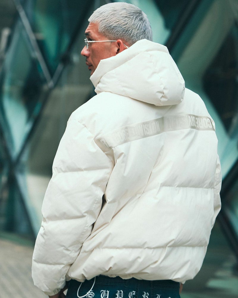 オフホワイト:183cm(XLサイズ着用)