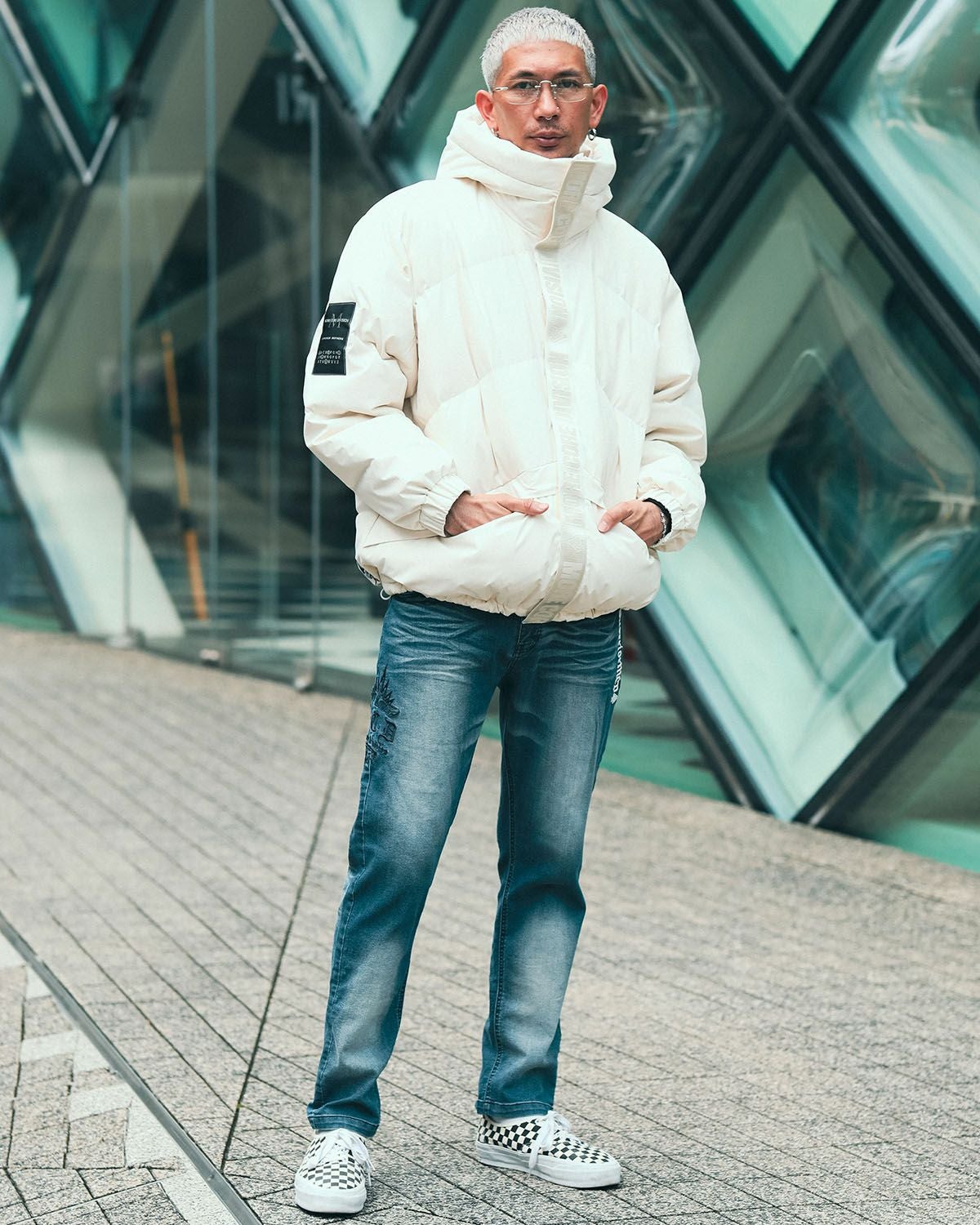 オフホワイト:183cm(XLサイズ着用)