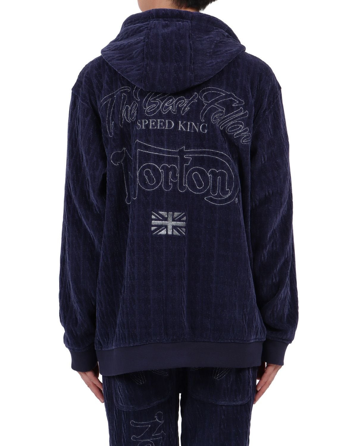 ネイビー：174cm62kg(Lサイズ着用)