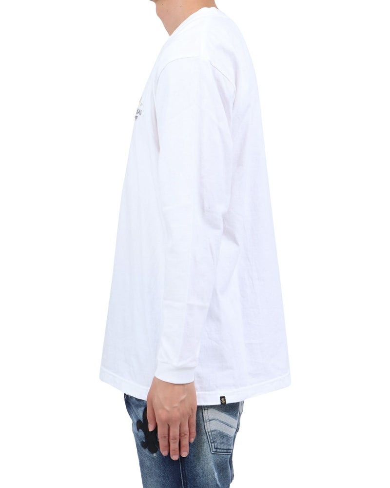 ホワイト：174cm62kg(Lサイズ着用)