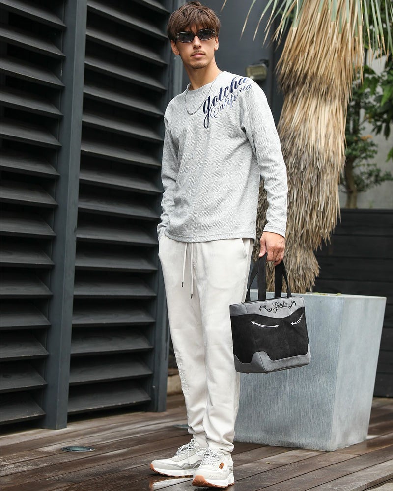 杢グレー：180cm/70kg(Lサイズ着用)