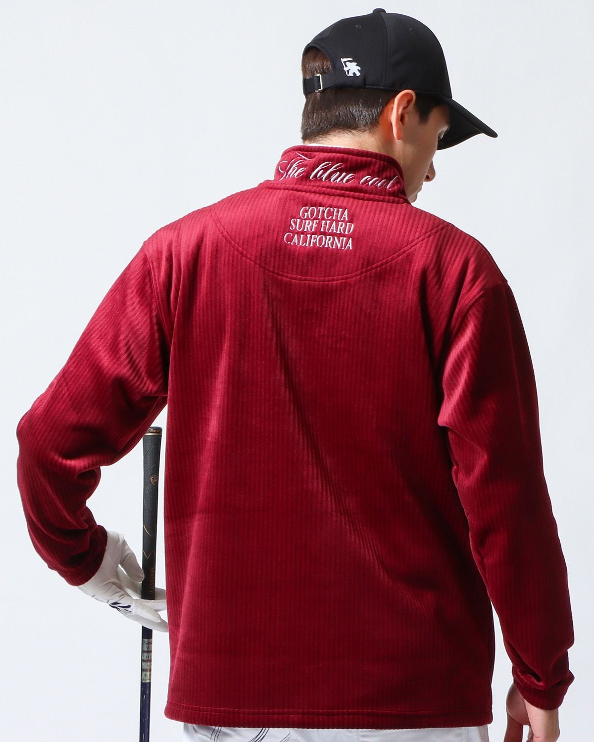 GOTCHA GOLF] 裏ファー コーデュロイ ハーフジップ ロングポロ | PEET