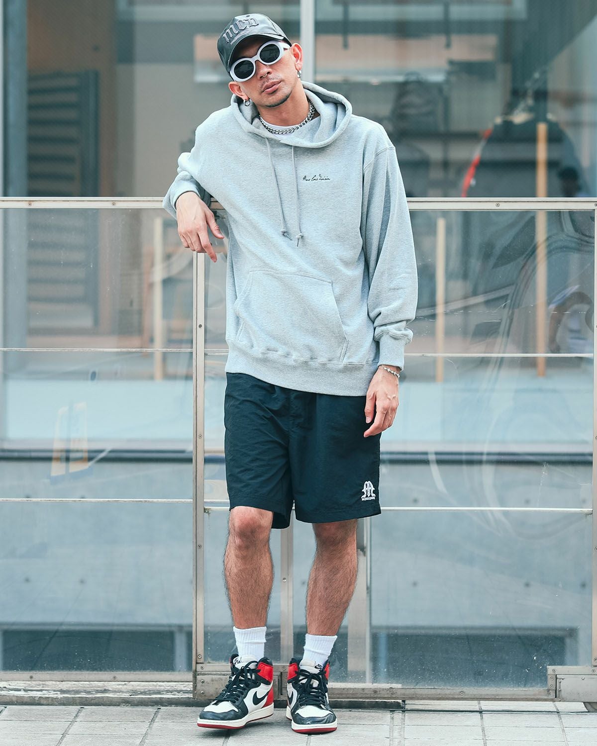 杢グレー:183cm(Lサイズ着用)