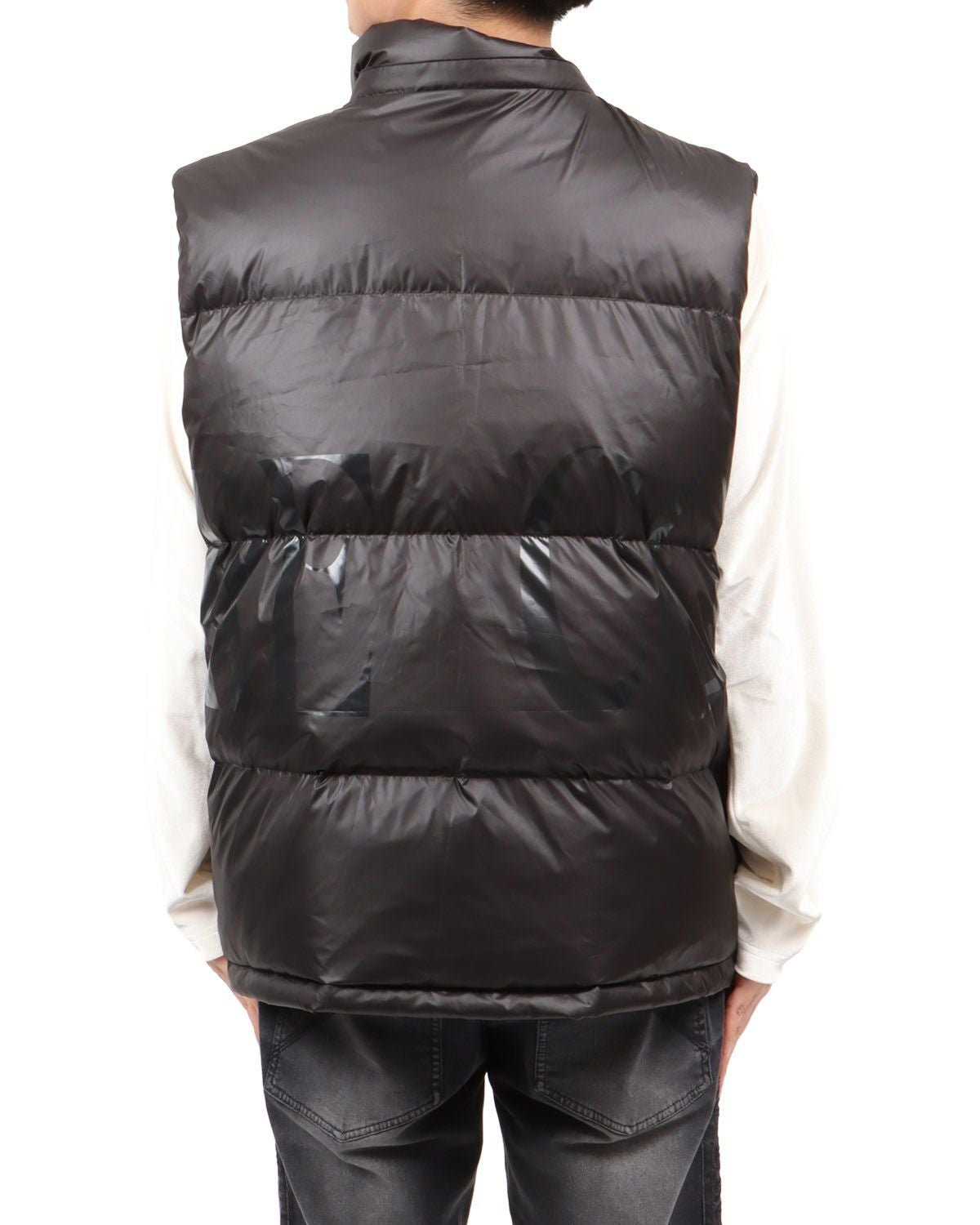 【美品】FRAMeWORK ショールカラーダウンベスト　M 黒 シルクタフタ / シルクダウンベスト, Black – MARKAWARE
