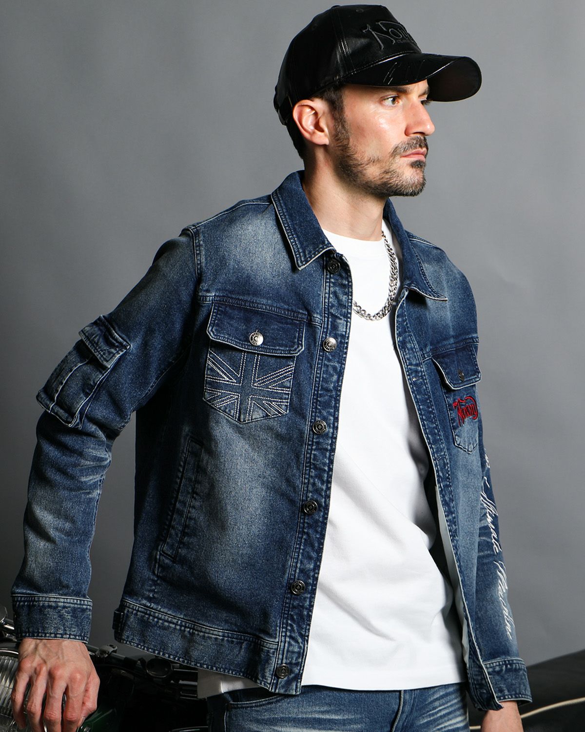 インディゴ:186cm(Lサイズ着用)