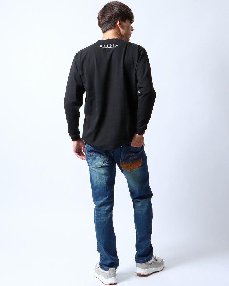 ブラック：180cm/70kg(Lサイズ着用)