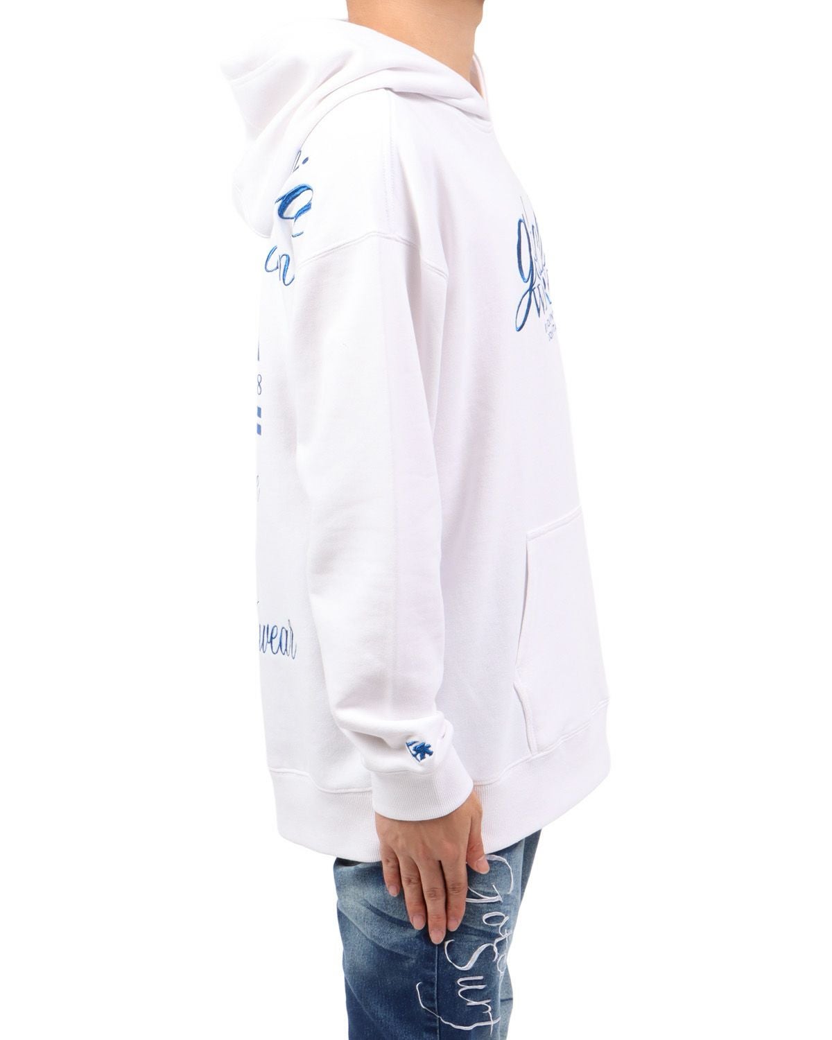 ホワイト：173cm63kg(Lサイズ着用)