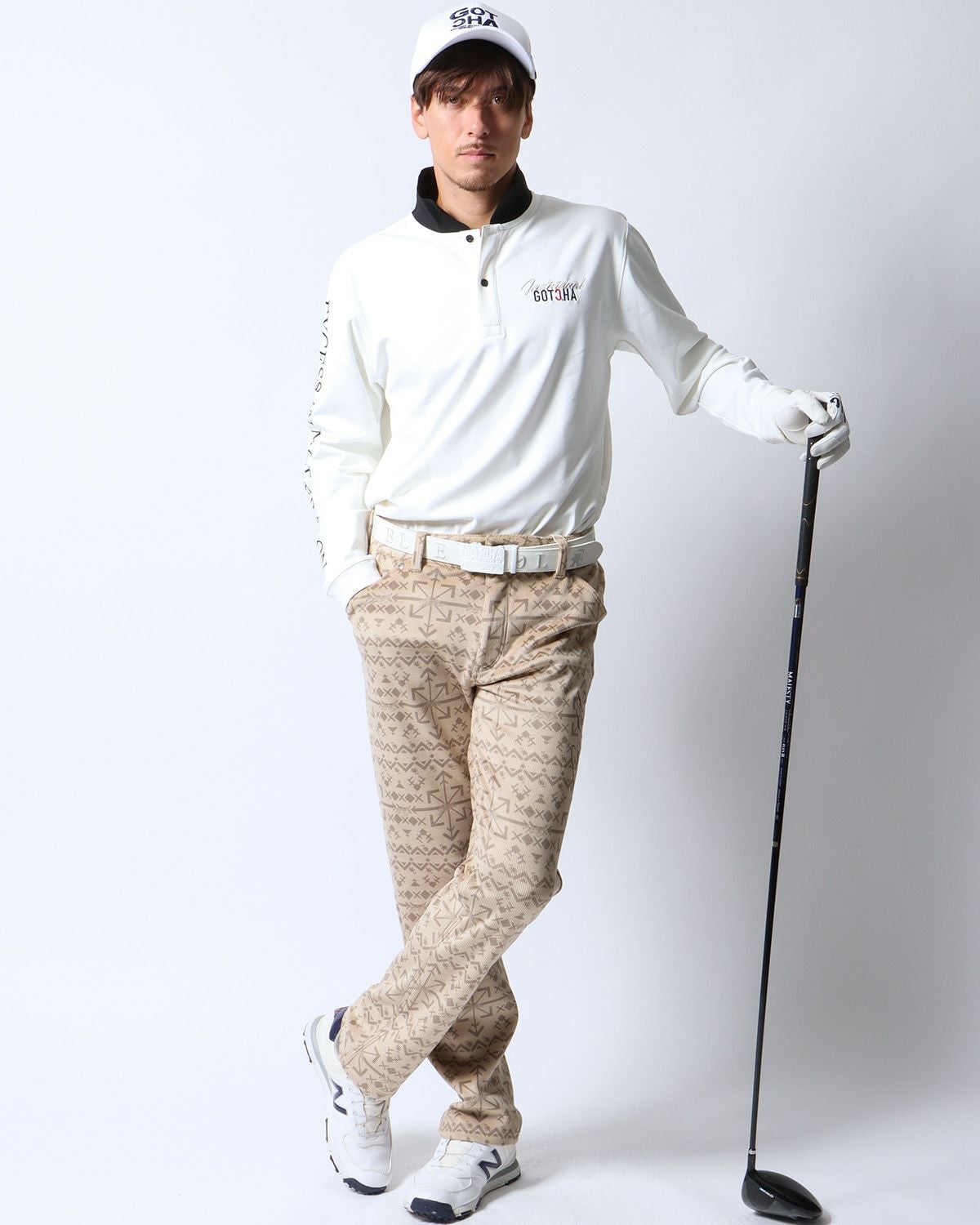 GOTCHA GOLF] 裏起毛 バーティカルロゴ ロングポロ | PEET ONLINE STORE