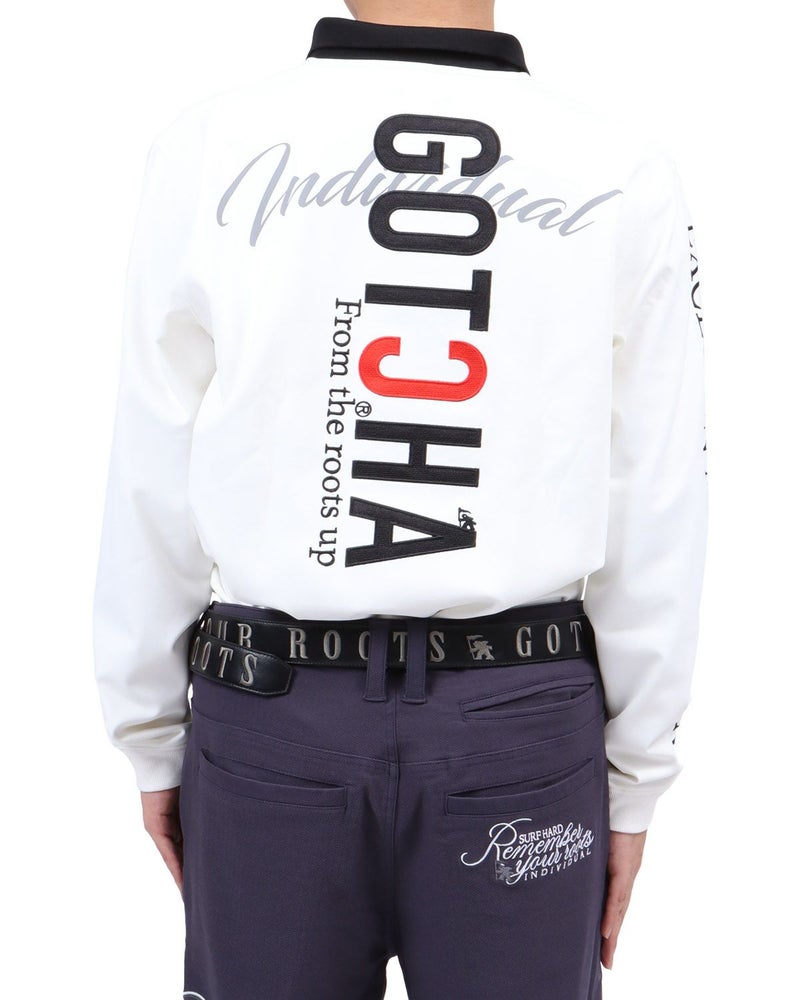 ホワイト：173cm63kg(Lサイズ着用)