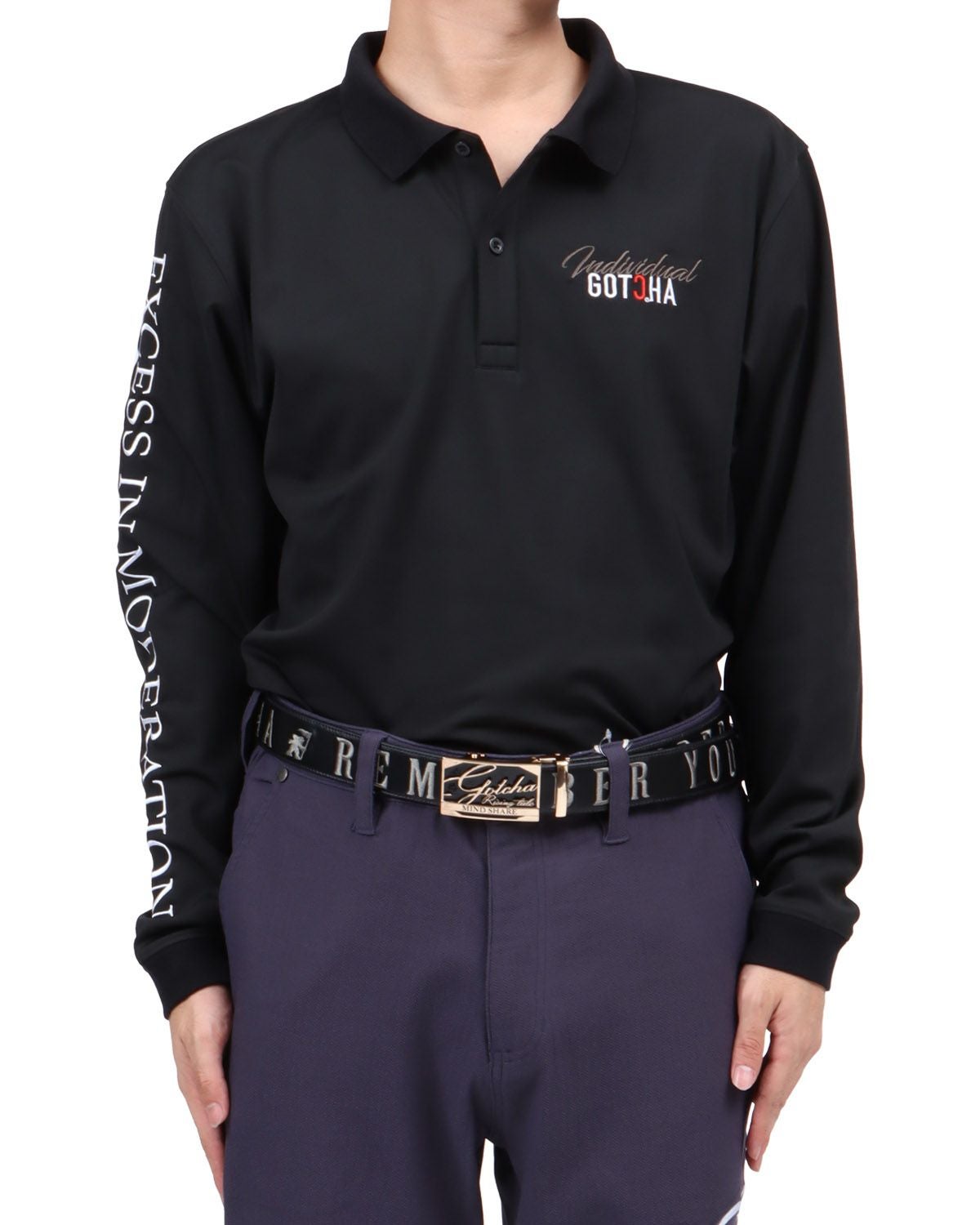 GOTCHA GOLF] 裏起毛 バーティカルロゴ ロングポロ | PEET ONLINE STORE