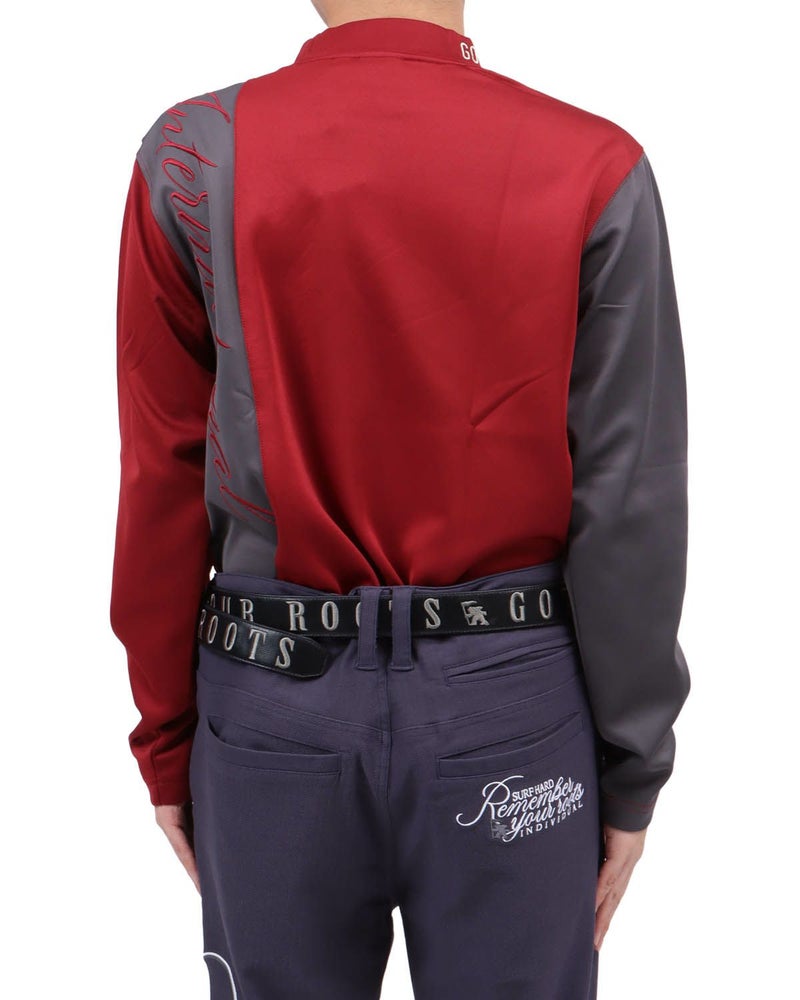 レッド：173cm63kg(Lサイズ着用)