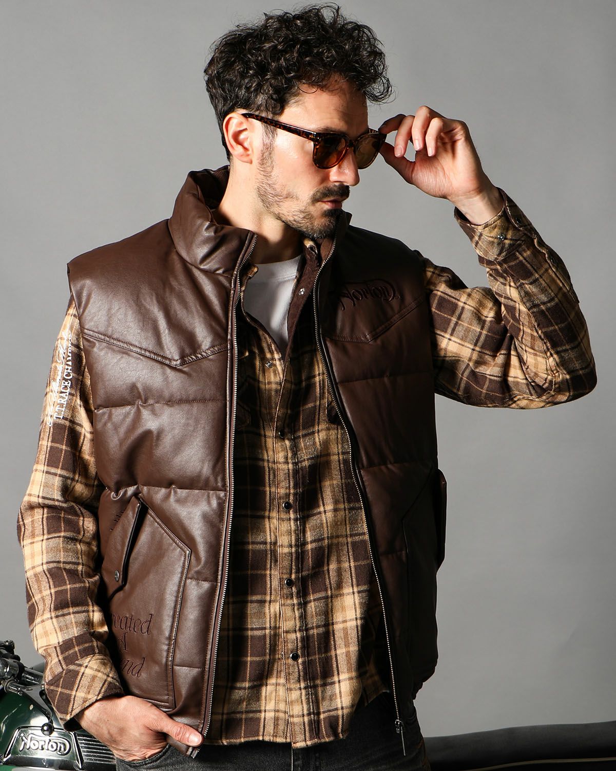 non   ponti  ベスト nonnative (ノンネイティブ)】 /レザーベスト│ WACKO MARIA