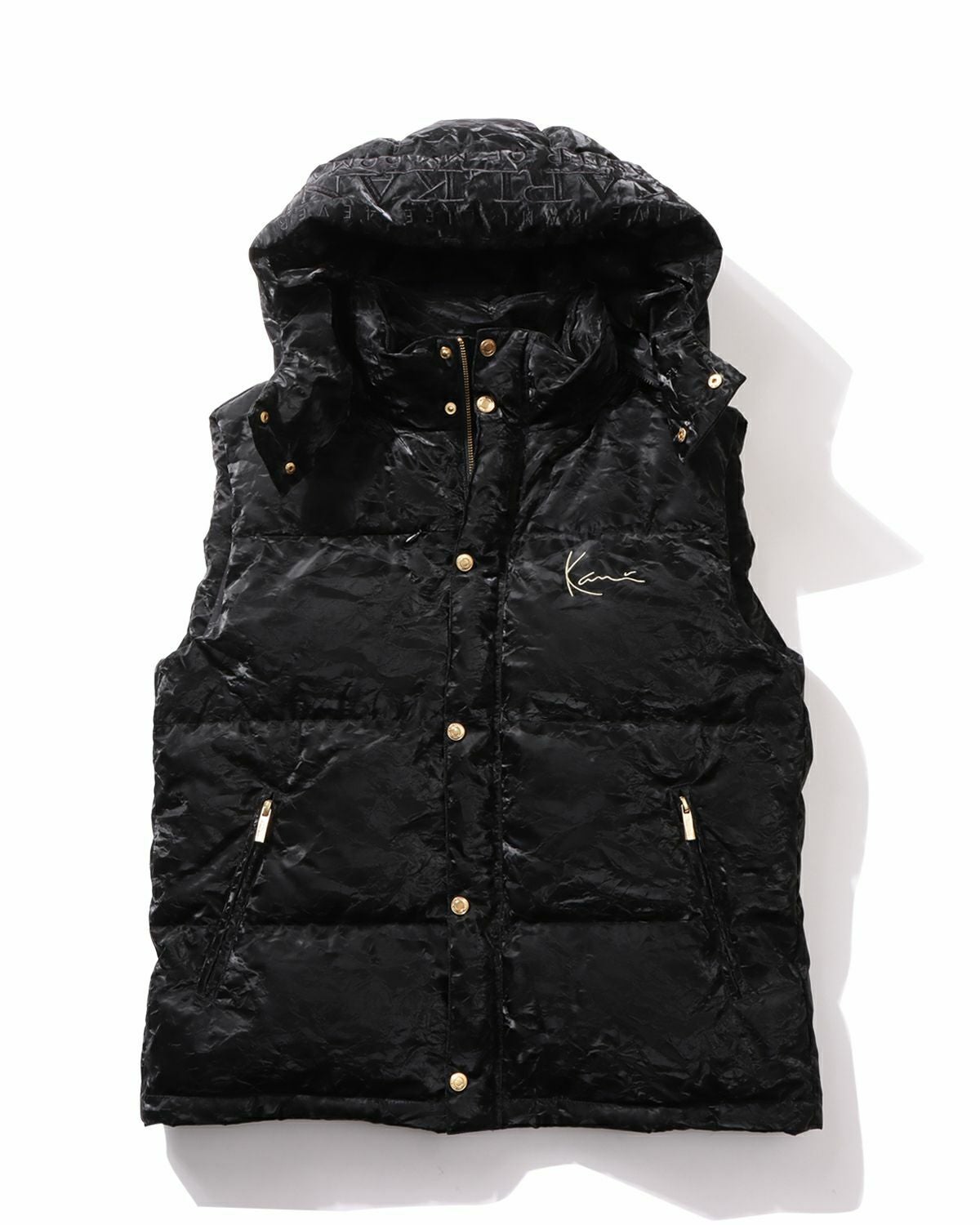 KARL KANI ダウンベスト Karl Kani] 撥水ロゴ フード ダウンベスト | PEET ONLINE STORE