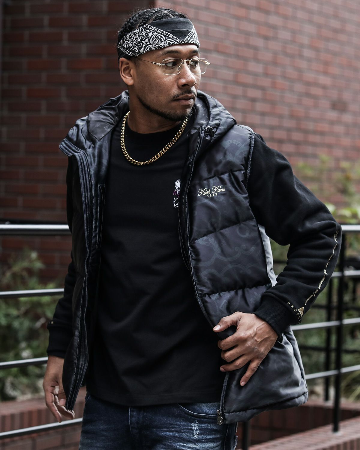 Karl Kani] ダウン 切り替え ヘビースウェット パーカー | PEET ONLINE